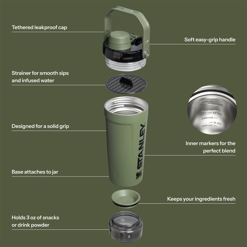 Stanley 1913 The Vitalize™ Shaker Bottle 20 OZ in Dried Pine | View 4