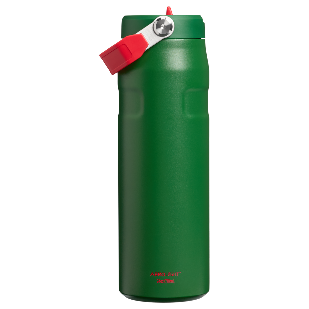 Stanley 1913 The Country Collection IceFlow™ Aerolight Flip Straw Bottle 24 OZ in Team Dark Green Red