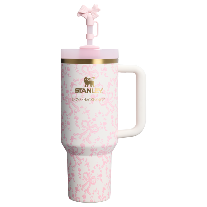 Stanley 1913 Stanley 1913 x LoveShackFancy Holiday Quencher® H2.0  FlowState™ Tumbler 40 OZ in Coquette Bow Chantilly