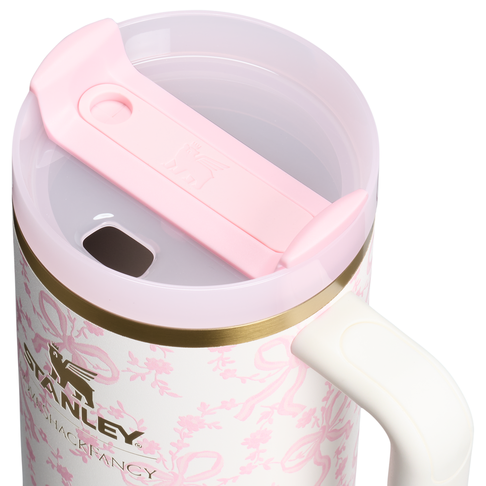Stanley 1913 Stanley 1913 x LoveShackFancy Holiday Quencher® H2.0  FlowState™ Tumbler 40 OZ in Coquette Bow Chantilly | View 3