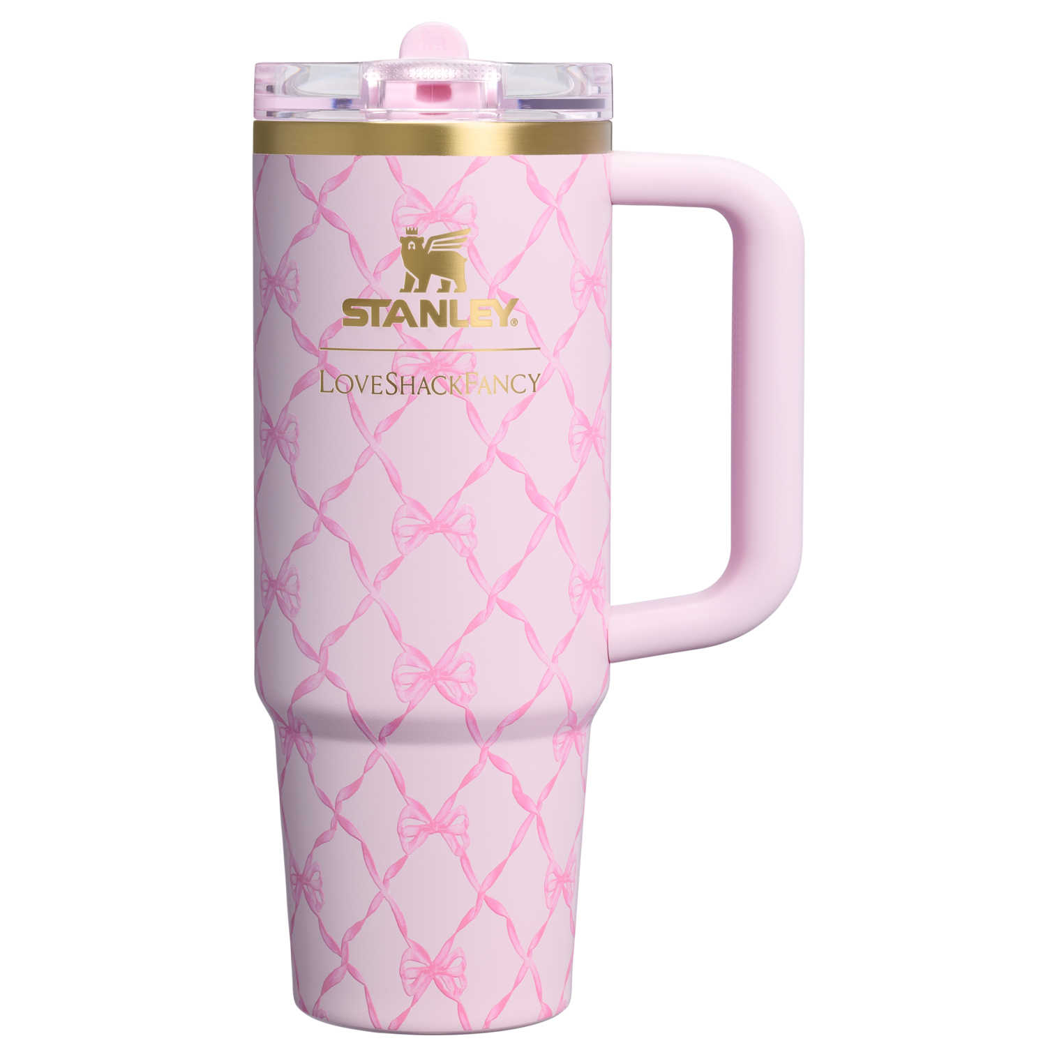 Stanley 1913 Stanley 1913 x LoveShackFancy Holiday Quencher® ProTour Flip Straw Tumbler 30 OZ in Baby Bow Pink Peppermint