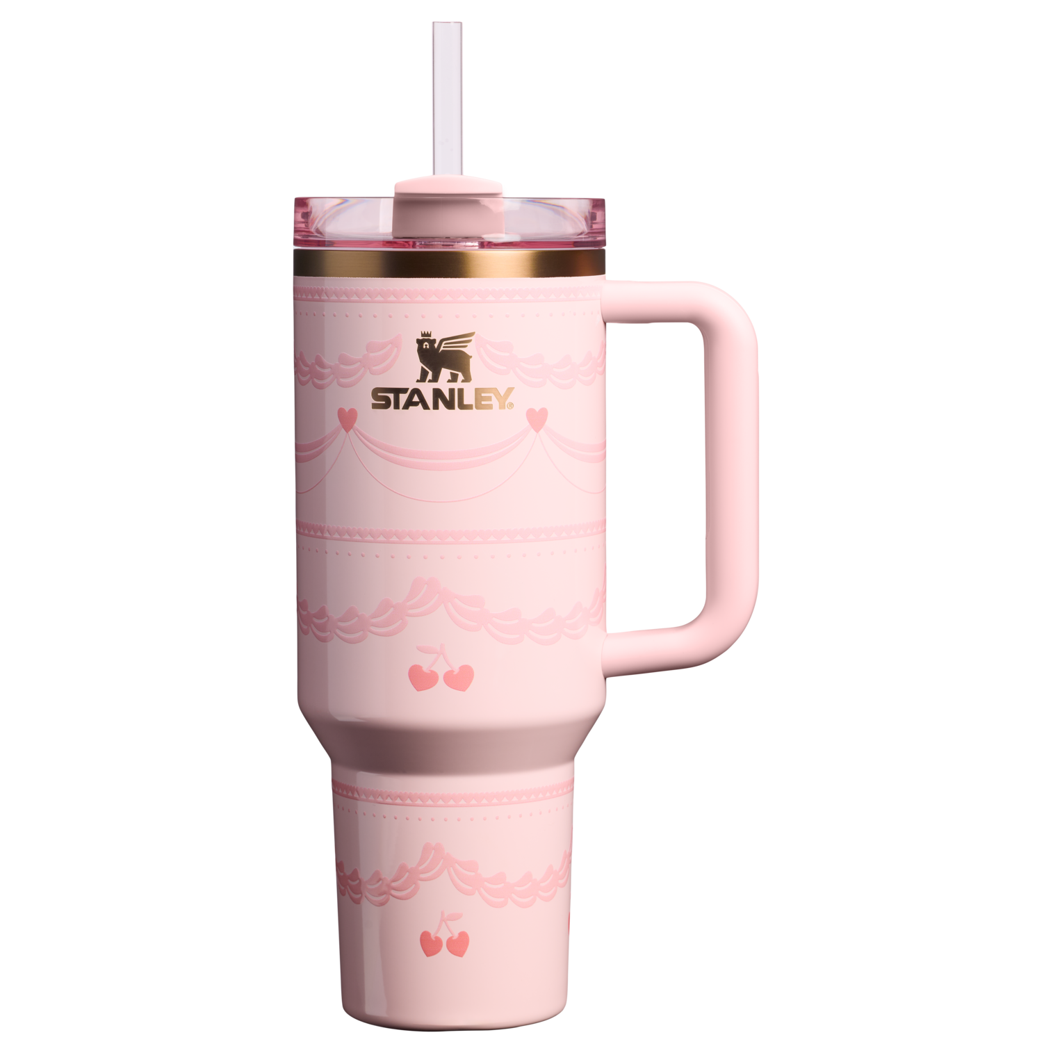Stanley 1913 The Valentine’s Day Quencher H2.0 Flowstate™ Tumbler 40 OZ in Pink Velvet Cake