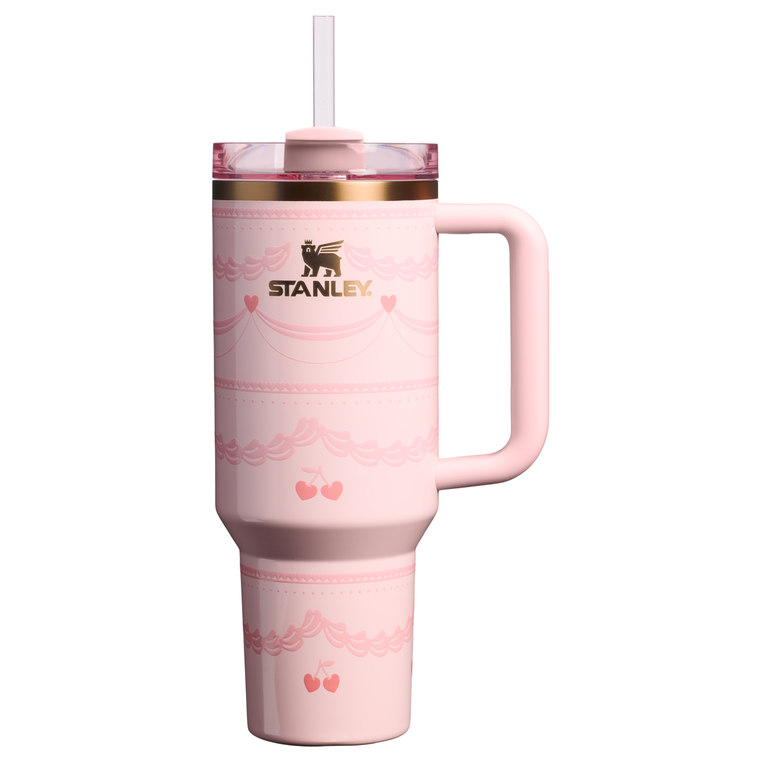 Stanley 1913 The Valentine’s Day Quencher H2.0 Flowstate™ Tumbler 40 OZ in Pink Velvet Cake | View 1