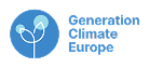 Generation Climate Europe logo with tree and globe icon in blue and green
